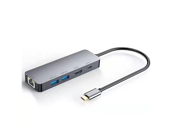 USB-C TO RJ45(1000M)+2USB3.0+PD+HDMI