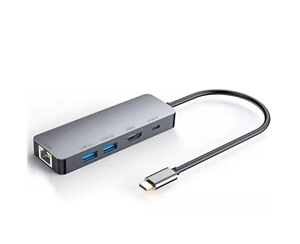 USB-C TO RJ45(1000M)+2USB3.0+PD+HDMI